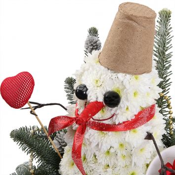 Сompoziția "Om de zăpadă de Anul Nou"