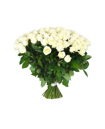 Букет белых роз 40 см