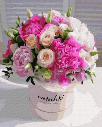 Paint by number "Box of flowers"