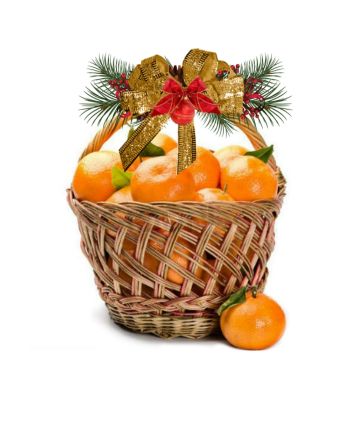 Праздничная корзина мандарин