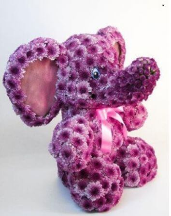 Слоник из хризантем