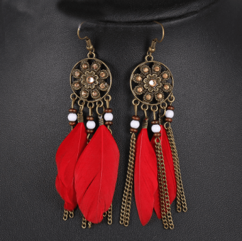 Сережки для женщин "Перо"