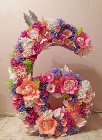 Объемные цифры на день рождения №10