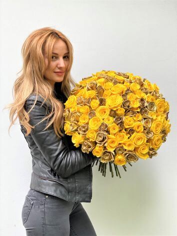 Букет из 101 розы 50 см