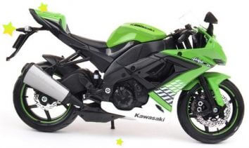 Мотоцикл зеленый