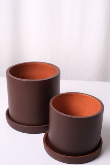 Глазурованные глиняные горшки