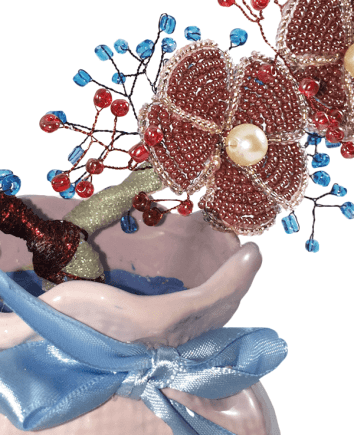 Дерево из бисера "Сердечко любви"