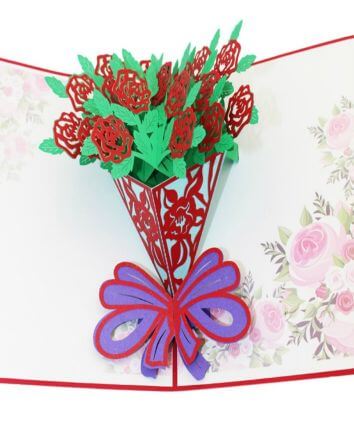 Открытка красные розы