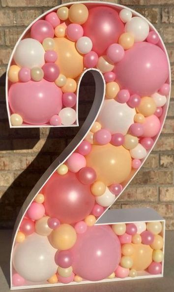 Объемные цифры на день рождения №2