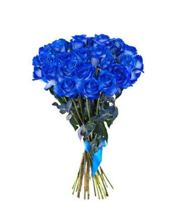 Buchet de 21 trandafiri albastri
