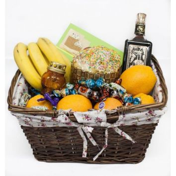 Easter basket with fruit