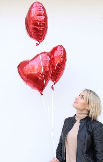 Фольгированный шарик с гелием "Сердце"