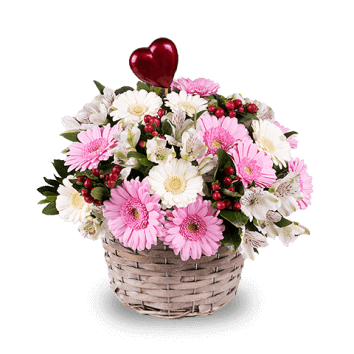 Букет из герберы в корзинке