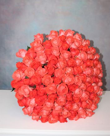 Букет из 101 оранжевой розы