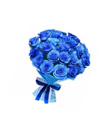 Bouquet of 27 blue roses