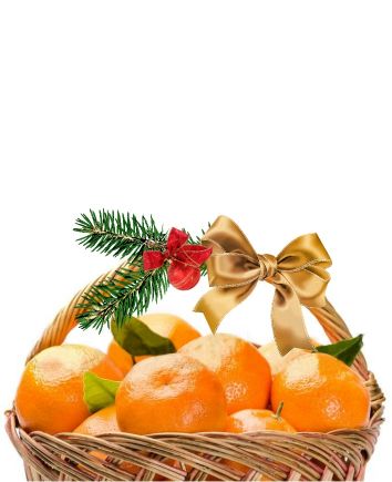 Праздничная корзина мандарин