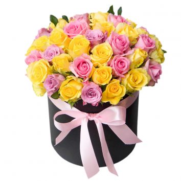 Букет из роз "Карамельный сюрприз"