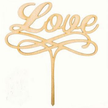 Тюльпаны с топпером "Love"