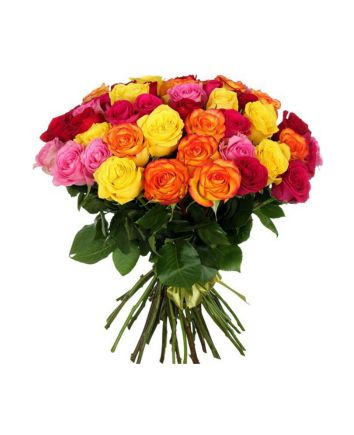 Букет из 51 розы разных цветов