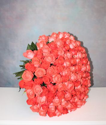 Букет из 101 оранжевой розы