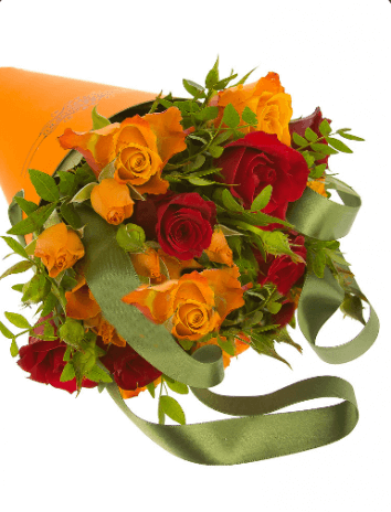 Букет из роз "Яркие краски"