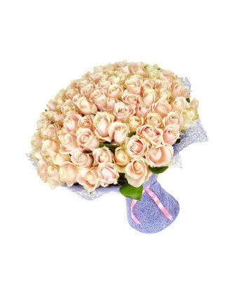 букет 55 кремовых роз