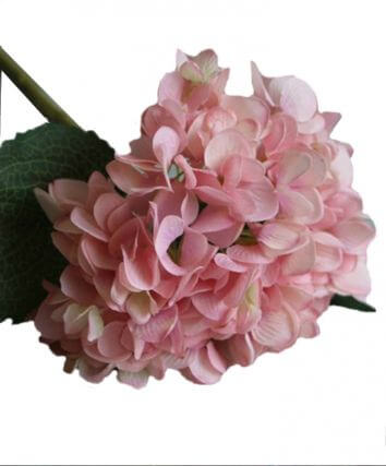 Букет из розовых искусственных гортензий