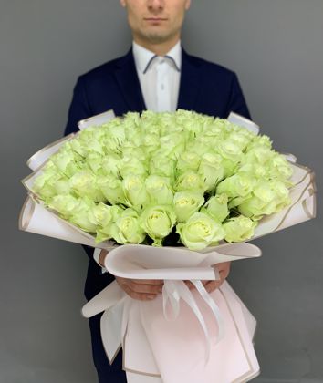 Букет из 101 белой розы