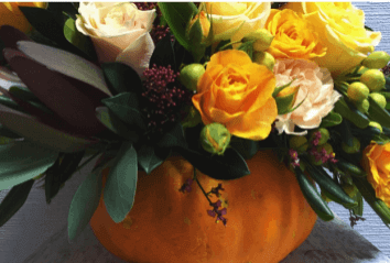 Букет роз в тыкве