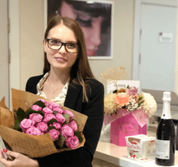 Trandafiri roz 7 buc