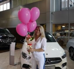 Delicate bouquet in a cone